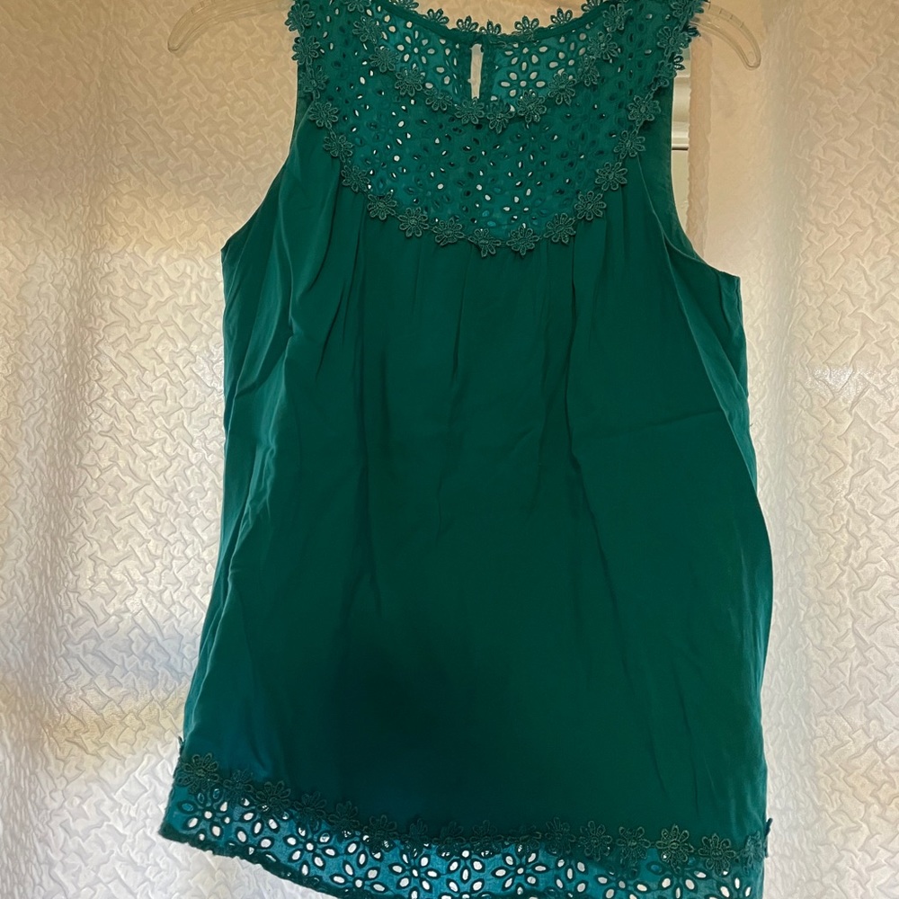 Blue eyelet top Forever 21